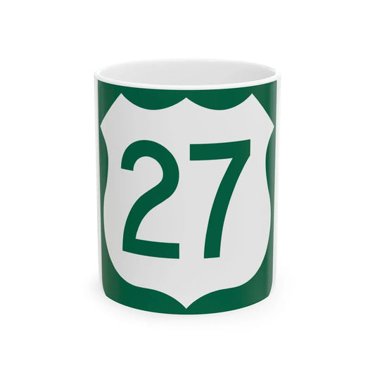 US 27 FL reversed (Florida) (Road Sign) White Coffee Mug 11oz - Go Mug Yourself