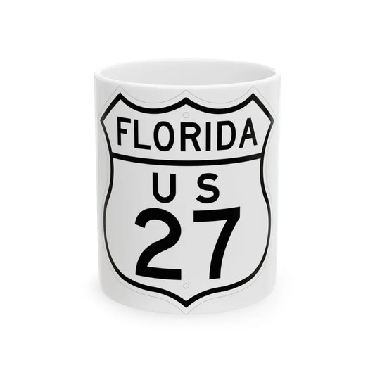 US 27 Florida 1948 (Florida) (Road Sign) White Coffee Mug 11oz - Go Mug Yourself