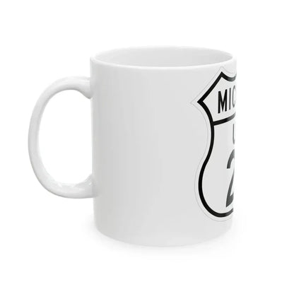 US 27 Michigan 1948 (Michigan) (Road Sign) White Coffee Mug - Go Mug Yourself