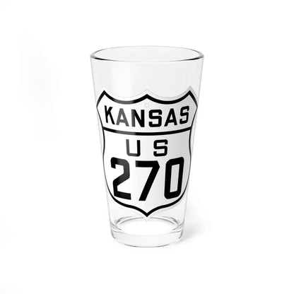 US 270 Kansas 1926 (Kansas) (Road Sign) Pint Glss 16oz 16oz - Go Mug Yourself