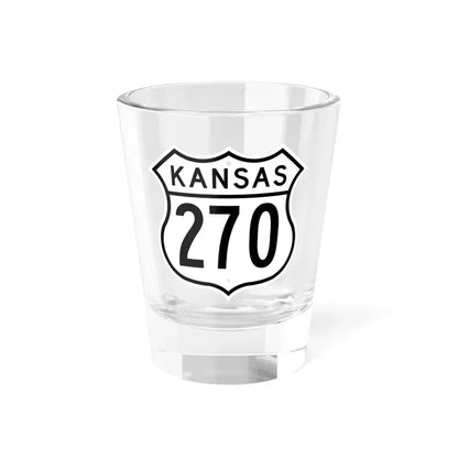 US 270 Kansas 1962 (Kansas) (Road Sign) Shot Glass 1.5oz 1.5oz - Go Mug Yourself