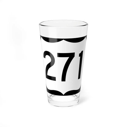 US 271 AR (Arkansas) (Road Sign) Pint Glass 16oz 16oz - Go Mug Yourself