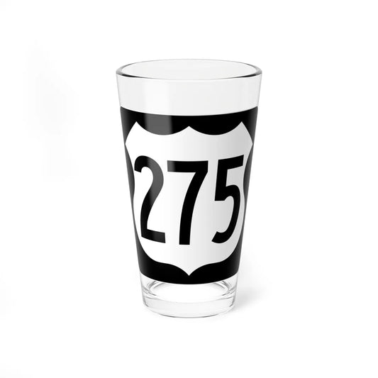 US 275 IA (Iowa) (Road Sign) Pint Glass 16oz 16oz - Go Mug Yourself