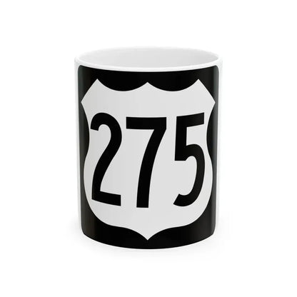 US 275 IA (Iowa) (Road Sign) White Coffee Mug 11oz - Go Mug Yourself