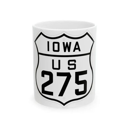 US 275 Iowa 1926 (Iowa) (Road Sign) White Coffee Mug 11oz - Go Mug Yourself