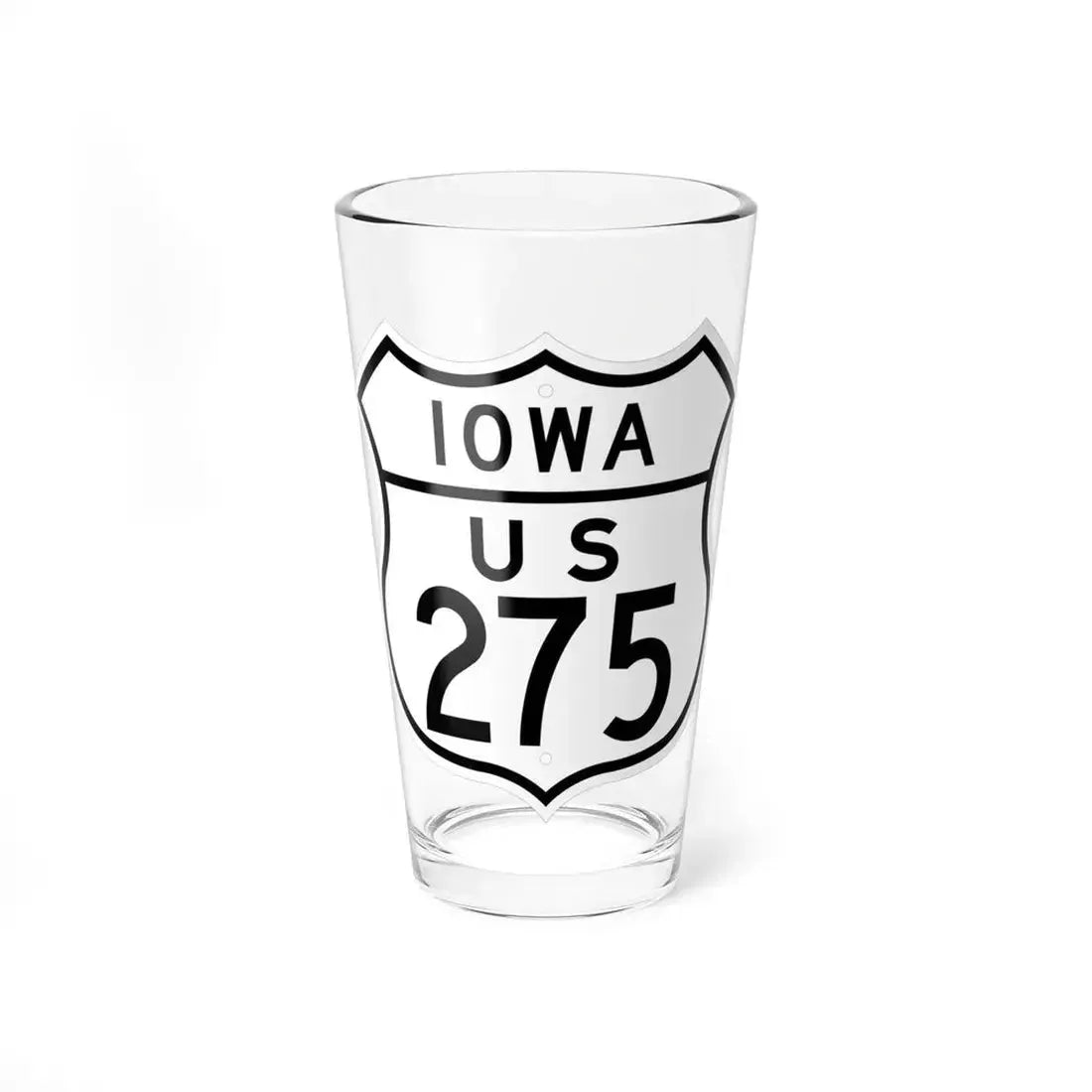 US 275 Iowa 1948 (Iowa) (Road Sign) Pint Glass 16oz 16oz - Go Mug Yourself
