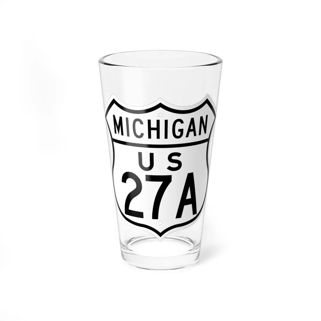 US 27A Michigan 1948 (Michigan) (Road Sign) Pint Glass 16oz 16oz - Go Mug Yourself