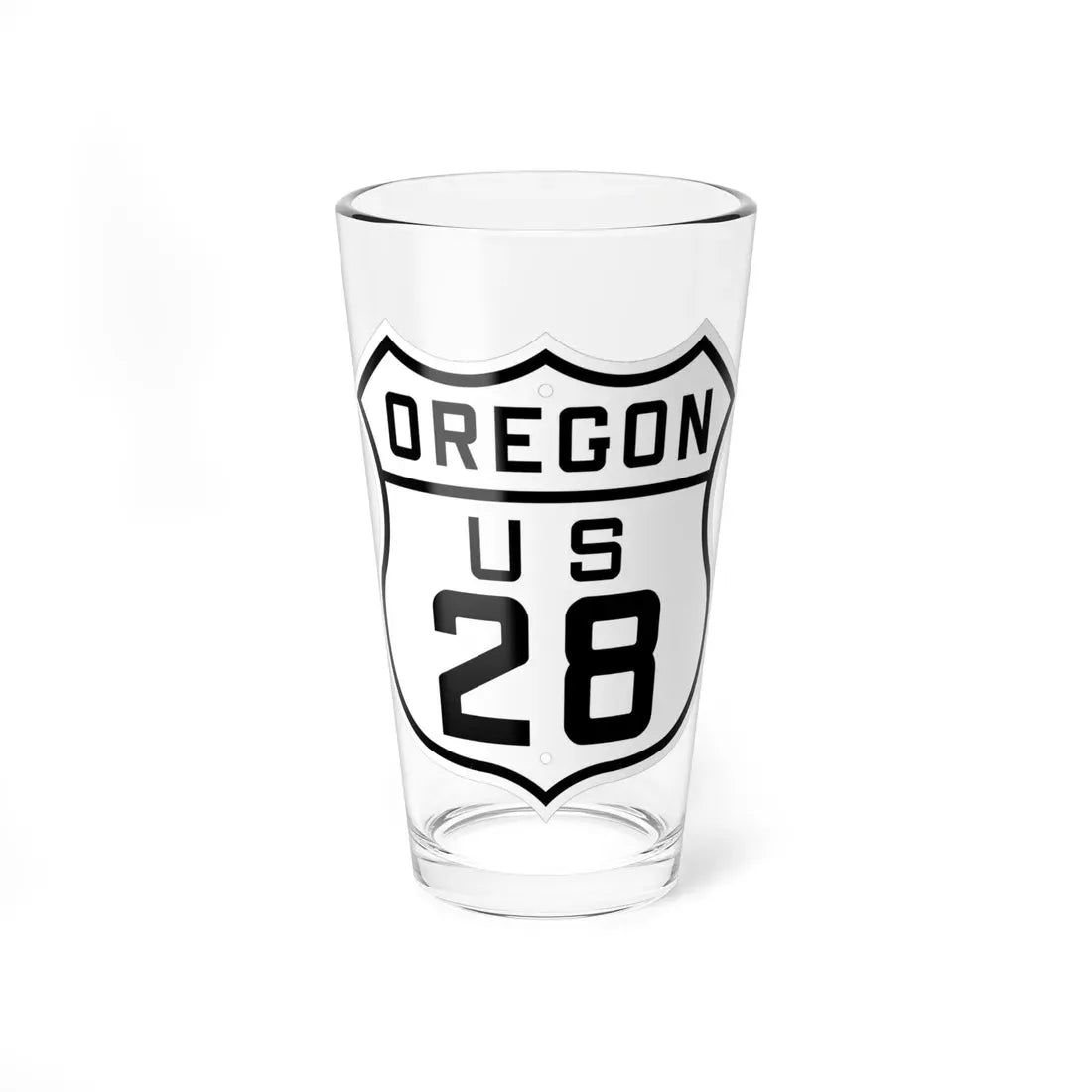 US 28 Oregon 1926 (Oregon) (Road Sign) Pint Glass 16oz 16oz - Go Mug Yourself