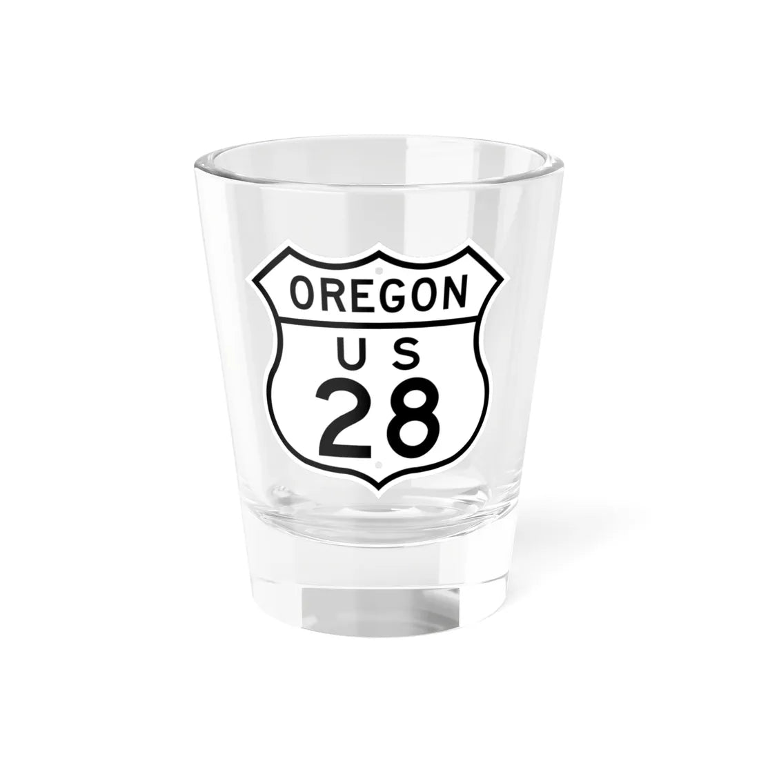 US 28 Oregon 1948 (Oregon) (Road Sign) Shot Glass 1.5oz 1.5oz - Go Mug Yourself