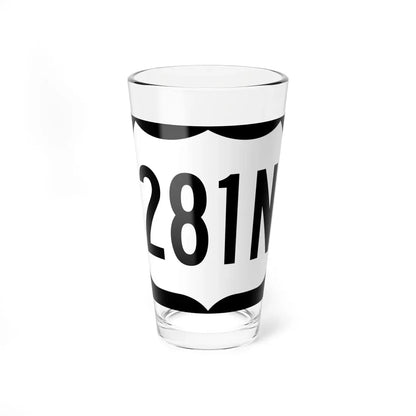 US 281N (North Dakota) (Road Sign) Pint Glass 16oz 16oz - Go Mug Yourself
