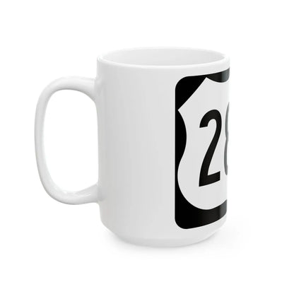 US 281N (North Dakota) (Road Sign) White Coffee Mug - Go Mug Yourself