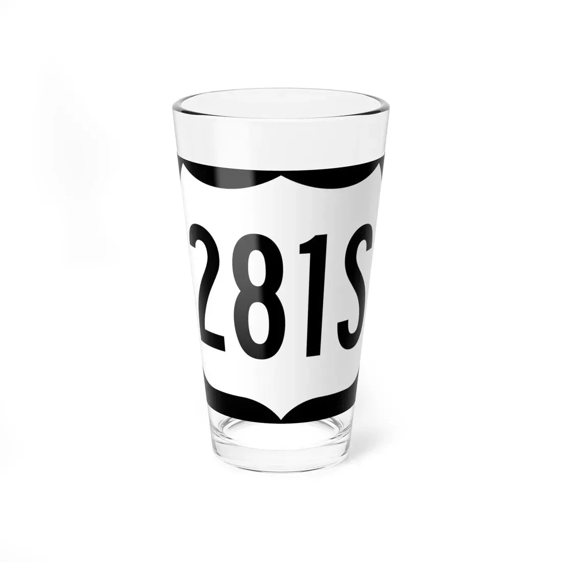 US 281S (North Dakota) (Road Sign) Pint Glass 16oz 16oz - Go Mug Yourself