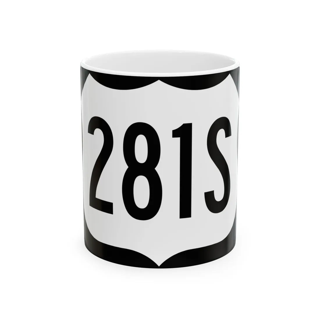 US 281S (North Dakota) (Road Sign) White Coffee Mug 11oz - Go Mug Yourself