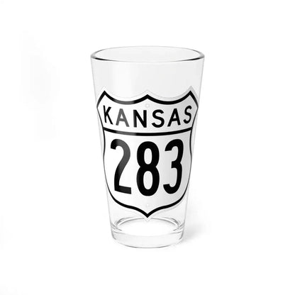 US 283 Kansas 1962 (Kansas) (Road Sign) Pint Glass 16oz 16oz - Go Mug Yourself