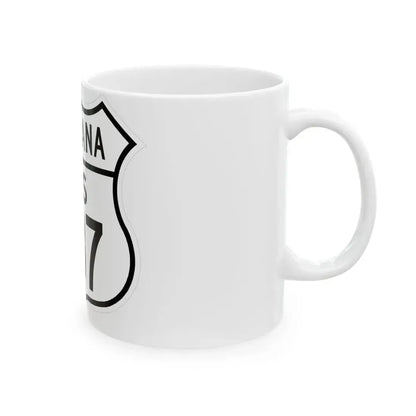 US 287 Montana 1948 (Montana) (Road Sign) White Coffee Mug - Go Mug Yourself