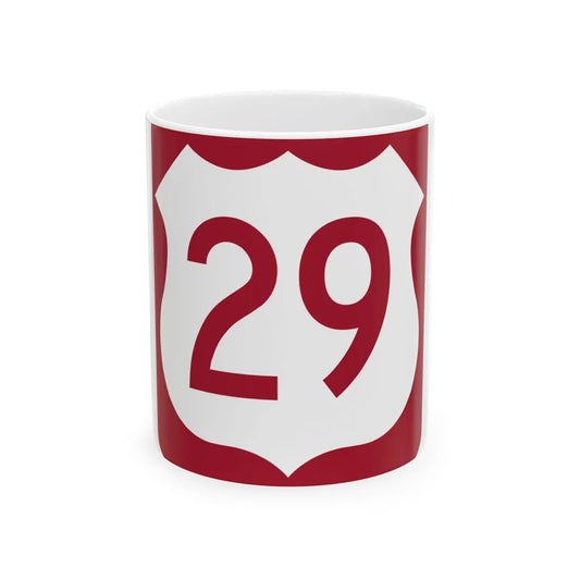 US 29 FL reversed (Florida) (Road Sign) White Coffee Mug 11oz - Go Mug Yourself