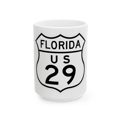 US 29 Florida 1948 (Florida) (Road Sign) White Coffee Mug 15oz - Go Mug Yourself