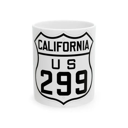 US 299 California 1926 (California) (Road Sign) White Coffee Mug 11oz - Go Mug Yourself