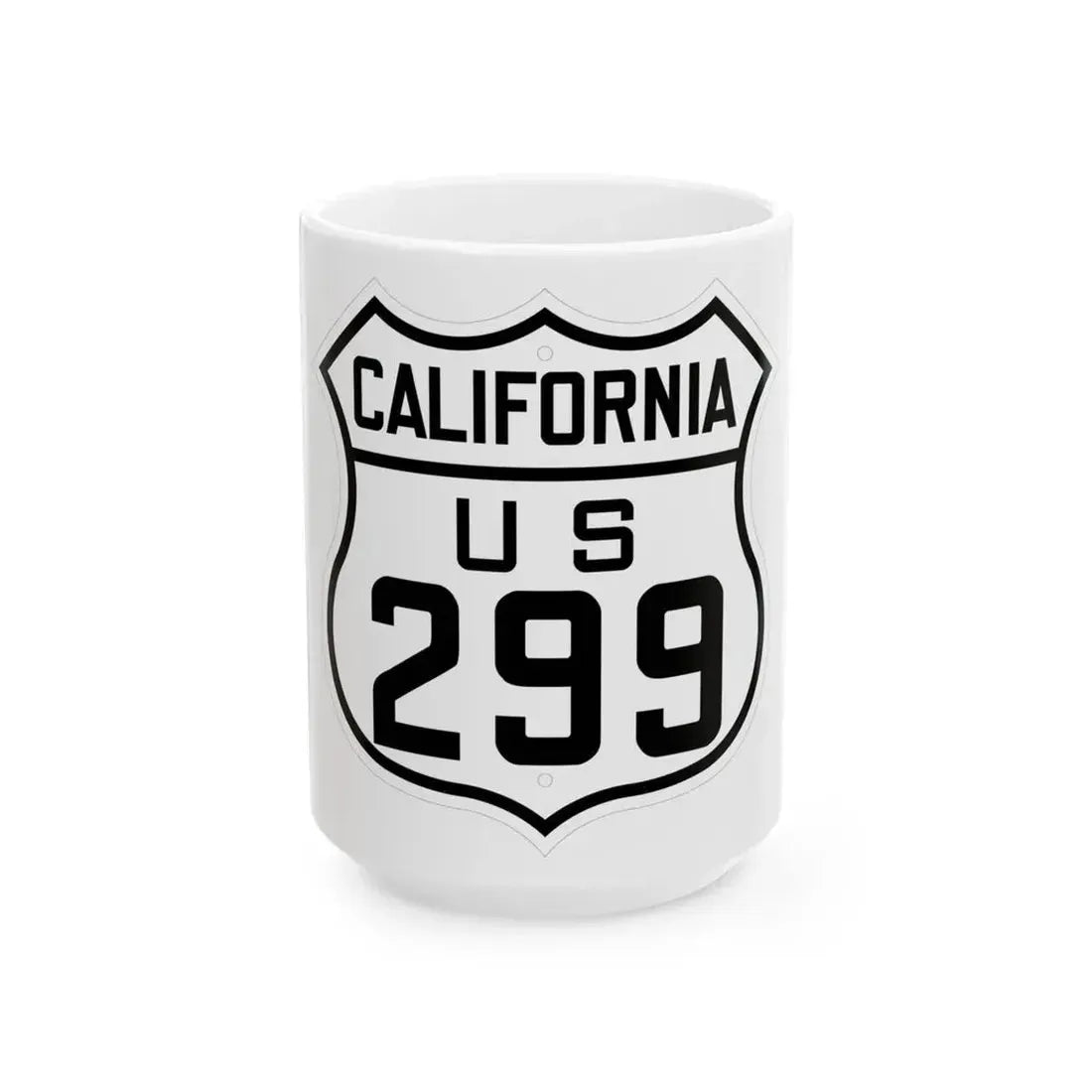 US 299 California 1926 (California) (Road Sign) White Coffee Mug 15oz - Go Mug Yourself