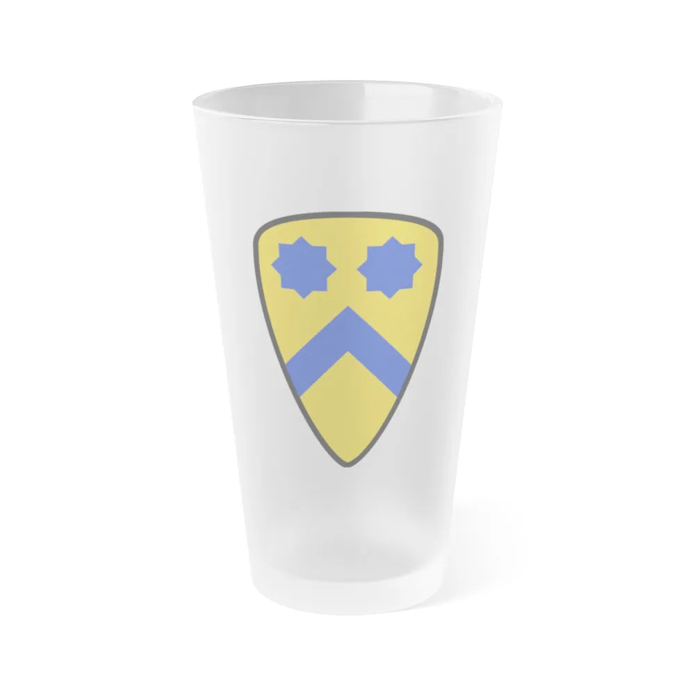 US 2nd Cavalry Division (U.S. Army) Frosted Pint Glass 16oz-Go Mug Yourself