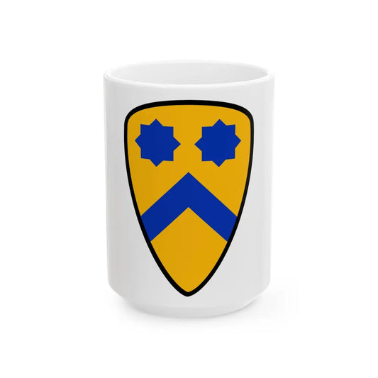 US 2nd Cavalry Division (U.S. Army) White Coffee Mug-15oz-Go Mug Yourself