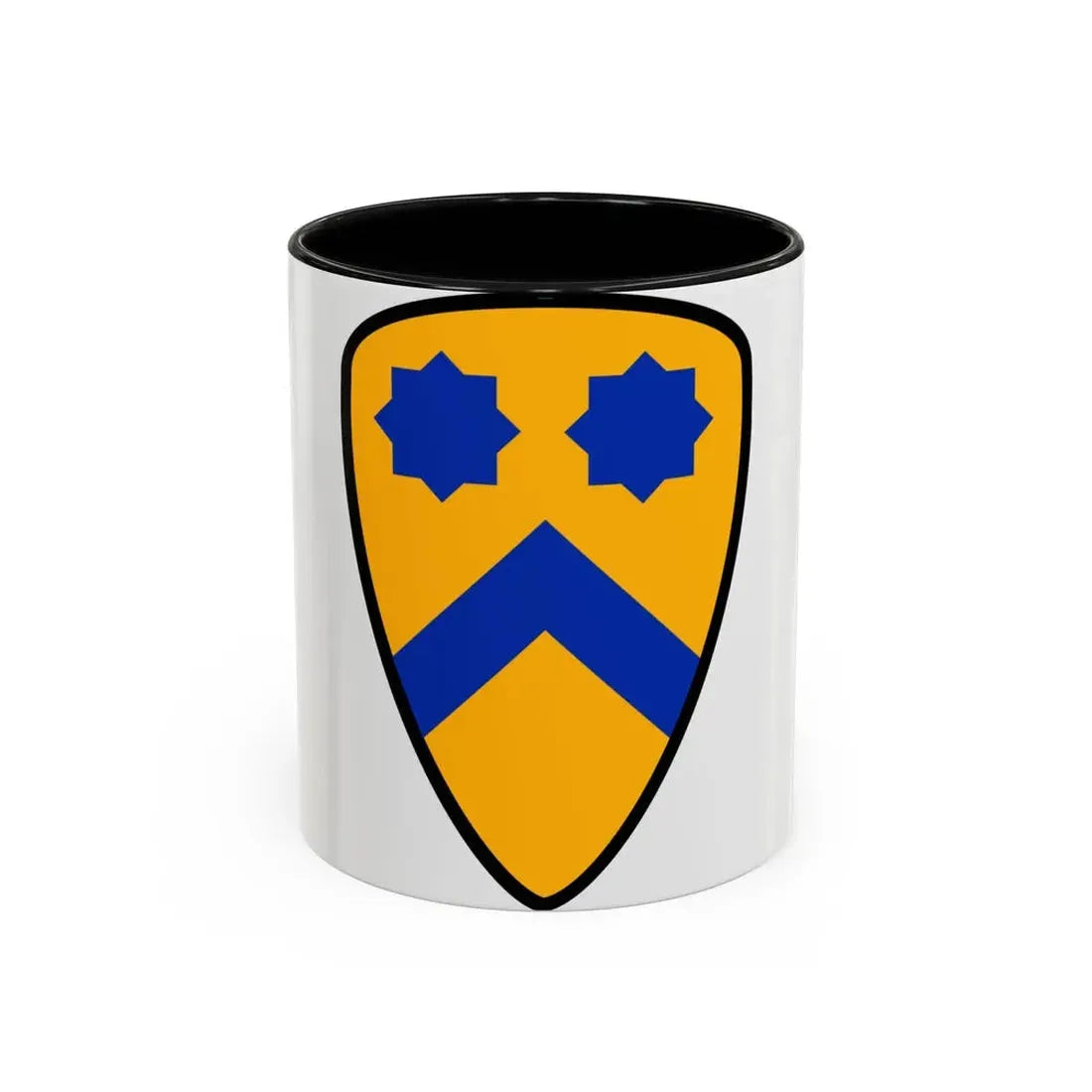 US 2nd Cavalry Division (U.S. Army) Accent Coffee Mug 11oz Black - Go Mug Yourself
