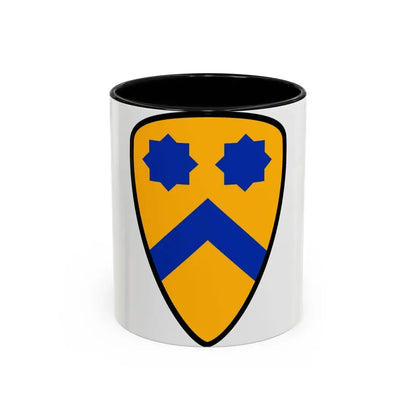 US 2nd Cavalry Division (U.S. Army) Accent Coffee Mug 11oz Black - Go Mug Yourself