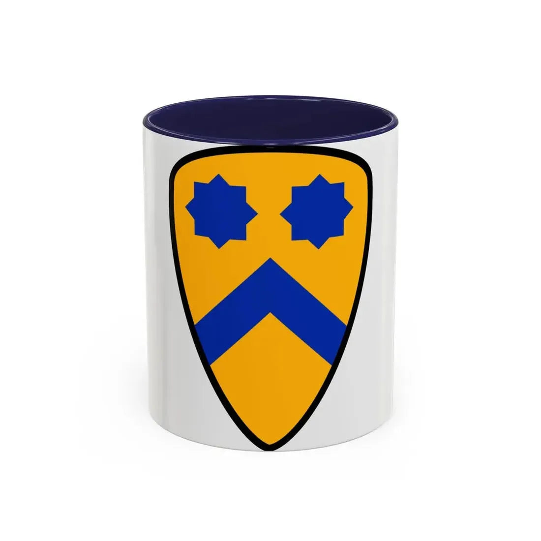 US 2nd Cavalry Division (U.S. Army) Accent Coffee Mug 11oz Navy - Go Mug Yourself