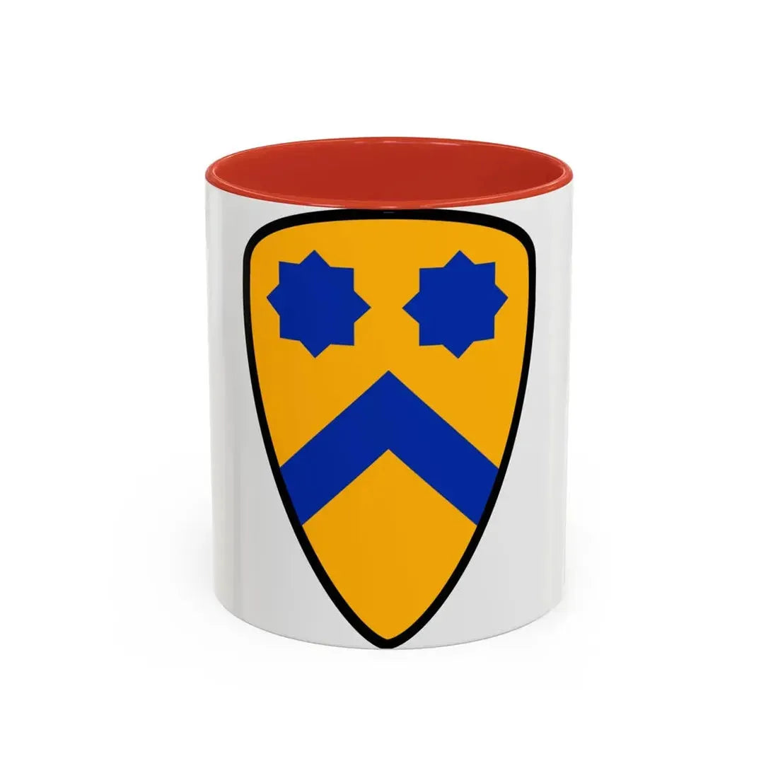 US 2nd Cavalry Division (U.S. Army) Accent Coffee Mug 11oz Red - Go Mug Yourself