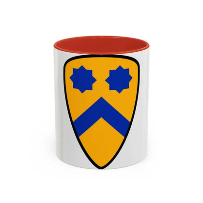 US 2nd Cavalry Division (U.S. Army) Accent Coffee Mug 11oz Red - Go Mug Yourself