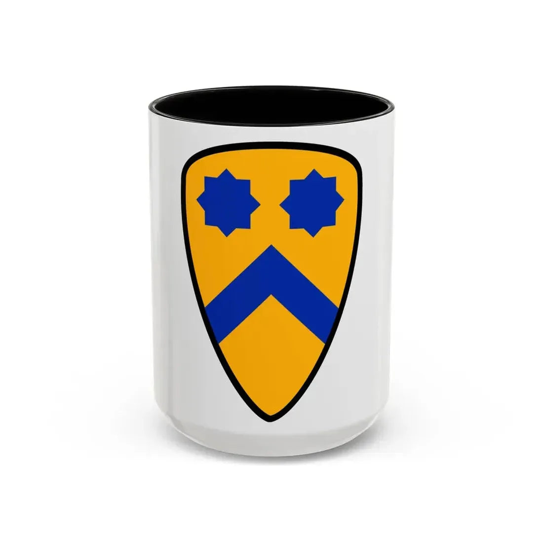 US 2nd Cavalry Division (U.S. Army) Accent Coffee Mug 15oz Black - Go Mug Yourself