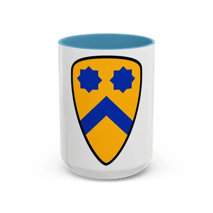 US 2nd Cavalry Division (U.S. Army) Accent Coffee Mug 15oz Light Blue - Go Mug Yourself