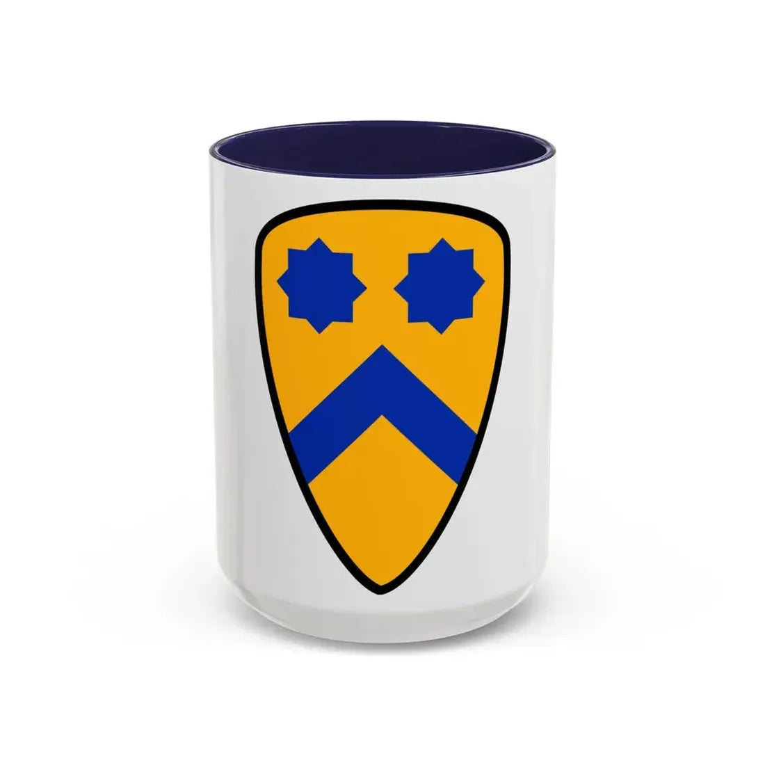 US 2nd Cavalry Division (U.S. Army) Accent Coffee Mug 15oz Navy - Go Mug Yourself