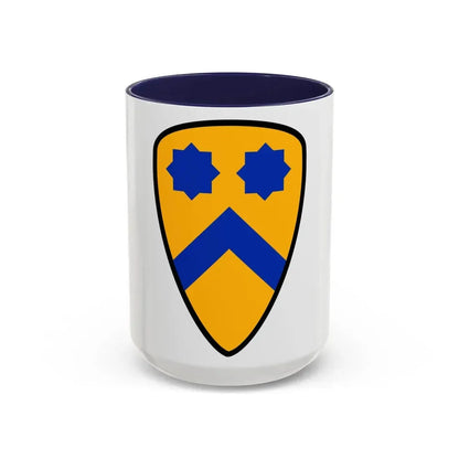 US 2nd Cavalry Division (U.S. Army) Accent Coffee Mug 15oz Navy - Go Mug Yourself
