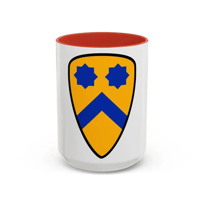 US 2nd Cavalry Division (U.S. Army) Accent Coffee Mug 15oz Red - Go Mug Yourself