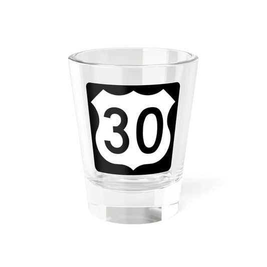 US 30 IA (Iowa) (Road Sign) Shot Glass 1.5oz 1.5oz - Go Mug Yourself