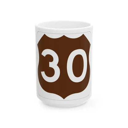 US 30 ID-Scenic (Idaho) (Road Sign) White Coffee Mug 15oz - Go Mug Yourself