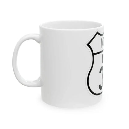 US 30 Iowa 1948 (Iowa) (Road Sign) White Coffee Mug - Go Mug Yourself