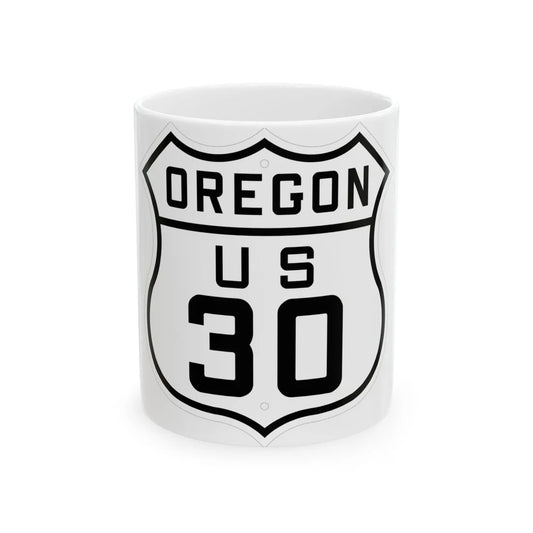US 30 Oregon 1926 (Oregon) (Road Sign) White Coffee Mug 11oz - Go Mug Yourself