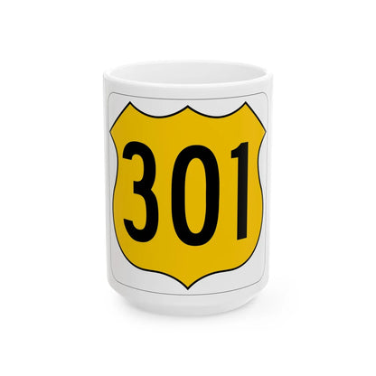 US 301 FL (Florida) (Road Sign) White Coffee Mug 15oz - Go Mug Yourself