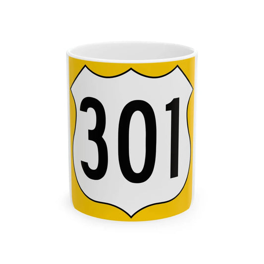 US 301 FL reversed (Florida) (Road Sign) White Coffee Mug 11oz - Go Mug Yourself