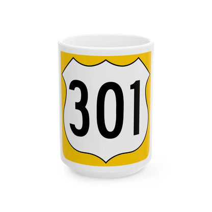 US 301 FL reversed (Florida) (Road Sign) White Coffee Mug 15oz - Go Mug Yourself
