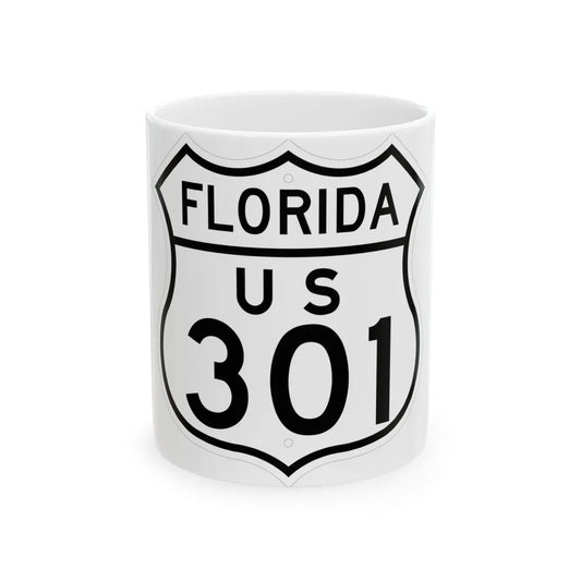 US 301 Florida 1948 (Florida) (Road Sign) White Coffee Mug 11oz - Go Mug Yourself