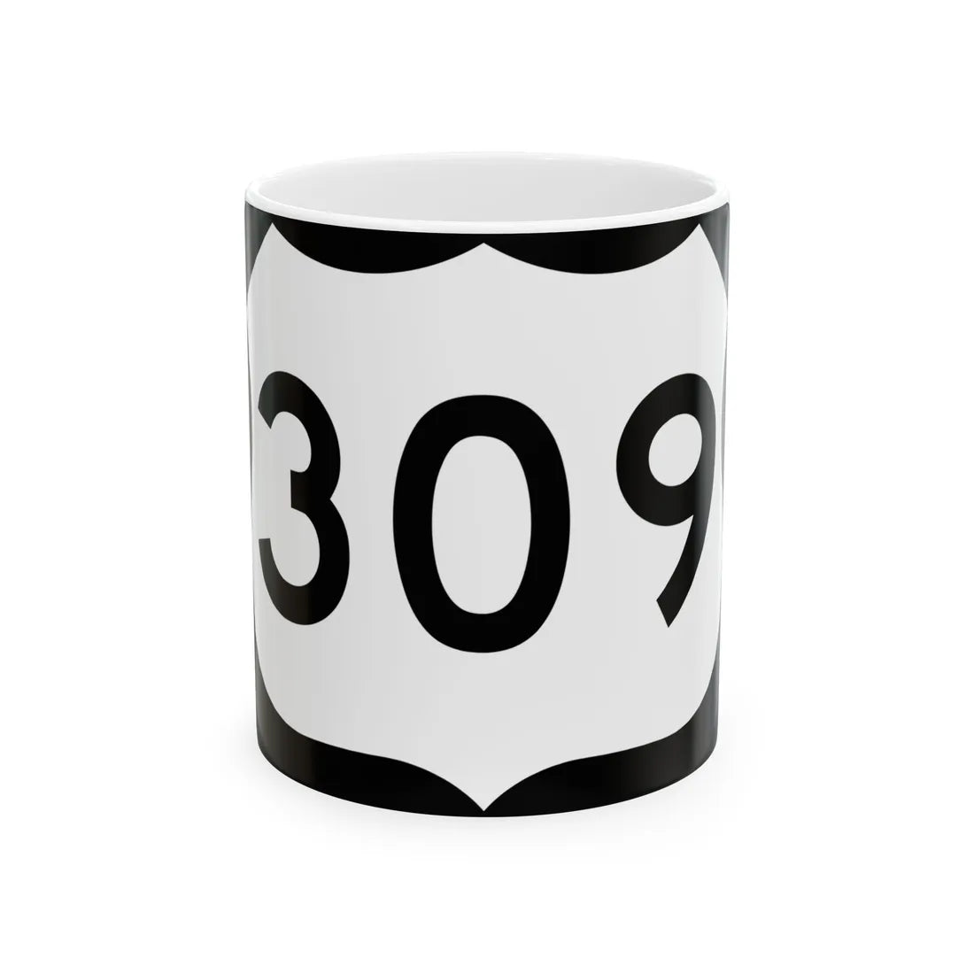 US 309 NY (New York) (Road Sign) White Coffee Mug 11oz - Go Mug Yourself