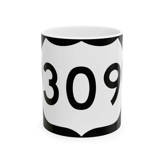 US 309 NY (New York) (Road Sign) White Coffee Mug 11oz - Go Mug Yourself