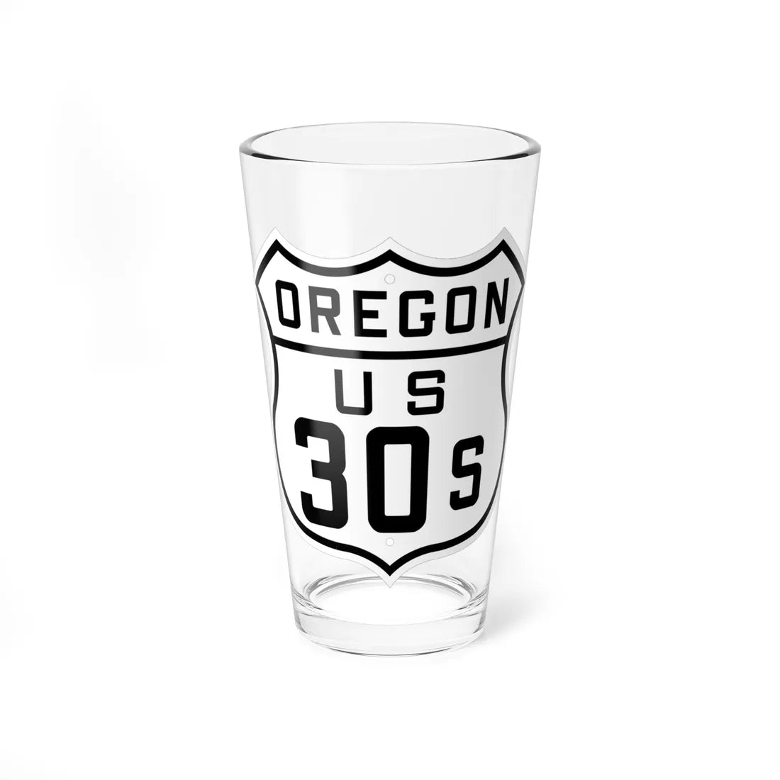 US 30S Oregon 1926 (Oregon) (Road Sign) Pint Glass 16oz 16oz - Go Mug Yourself