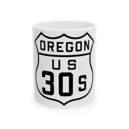 US 30S Oregon 1926 (Oregon) (Road Sign) White Coffee Mug 11oz - Go Mug Yourself