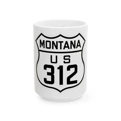 US 312 Montana 1926 (Montana) (Road Sign) White Coffee Mug 15oz - Go Mug Yourself