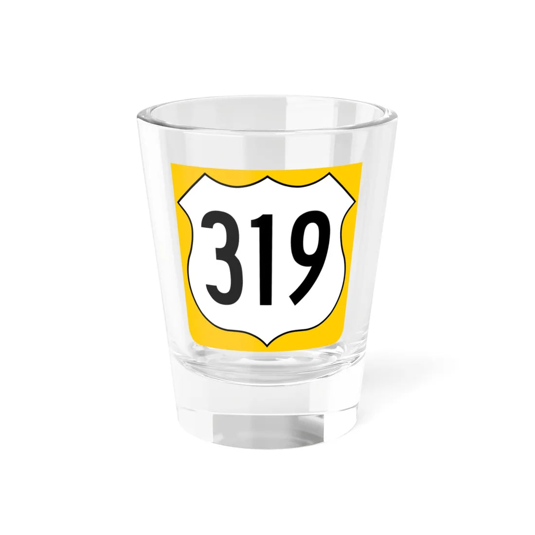 US 319 FL reversed (Florida) (Road Sign) Shot Glass 1.5oz 1.5oz - Go Mug Yourself