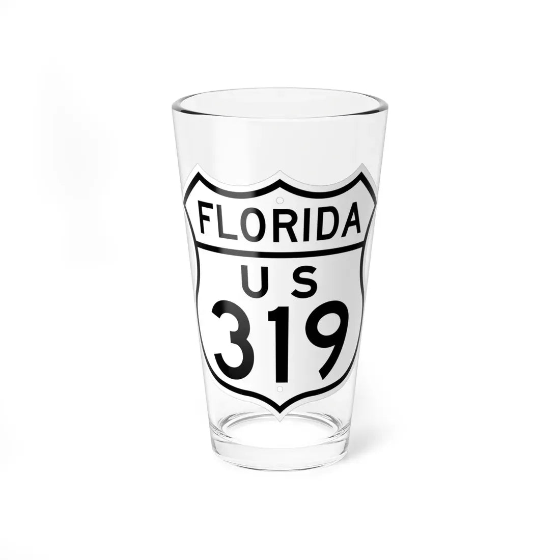 US 319 Florida 1948 (Florida) (Road Sign) Pint Glass 16oz 16oz - Go Mug Yourself